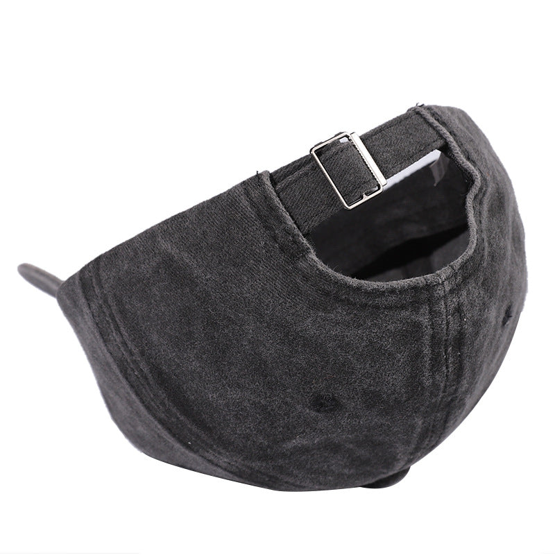 Wholesale Embroidered Distressed Baseball Letter Duck Tongue Adult Hat